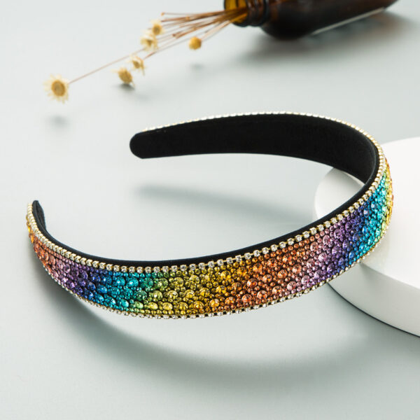 Trendy Colorful Diamond Non-slip Headband Women's Simple - Image 8