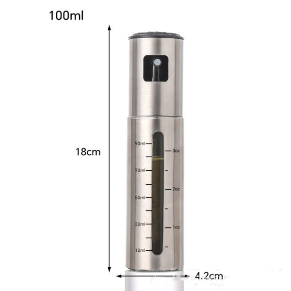 Fuel Spray Can Household Kitchen Supplies Artifact Stainless Steel Oil Injection Bottle Spice Bottle Spray Press Type Barbecue Oil Bottle Kitchen Gadgets - Image 5