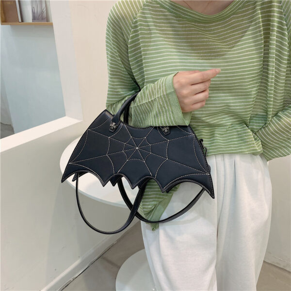 Halloween Spider Web Shape Shoulder Bags Personality Batgirl Tide Pu Handbags Fashoin Messenger Crossbody Bag - Image 10