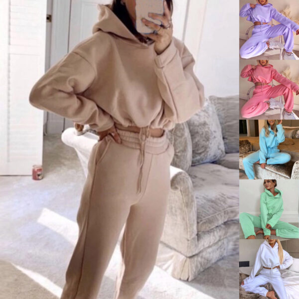 Jogging Suits For Women 2 Piece Sweatsuits Tracksuits Sexy Long Sleeve HoodieCasual Fitness Sportswear - Image 5