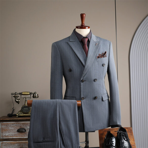 Double Breasted Suit Suit Men's - Image 9