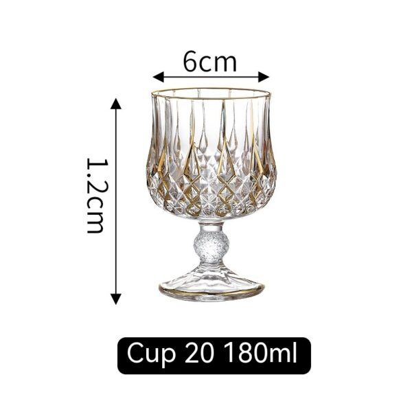 Golden Trim Gold Line Wine Glass Whiskey Decoration Cup - Image 7