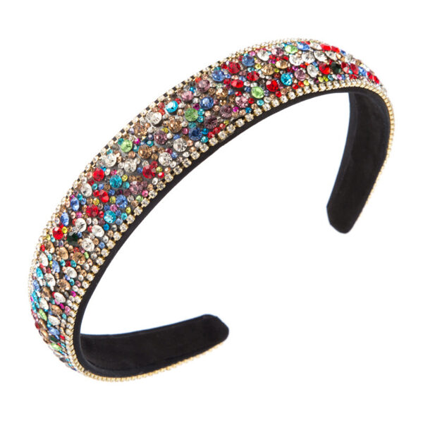 Trendy Colorful Diamond Non-slip Headband Women's Simple - Image 7