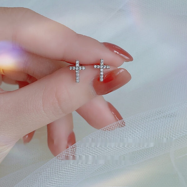 New Fashion Stainless Steel Cross Earrings Product Temperament All Match Birthday Anniversary Earrings Small Gift - Image 7