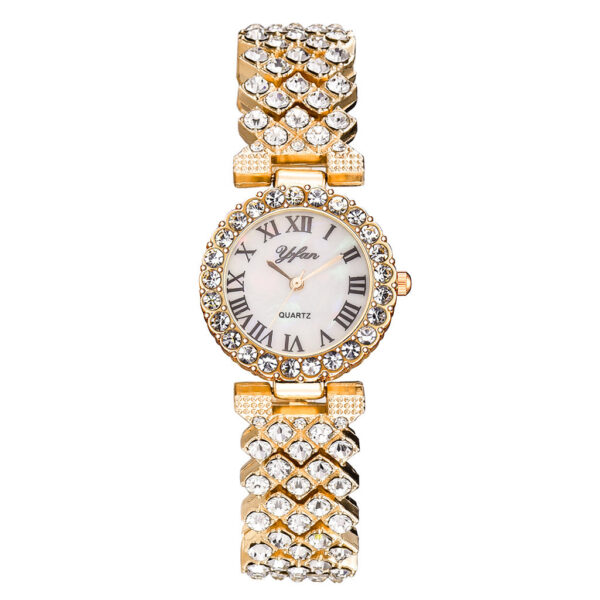 Exquisite Dial And Strap Full Of Diamonds Ancient Roman Scale Women's Watch - Image 7