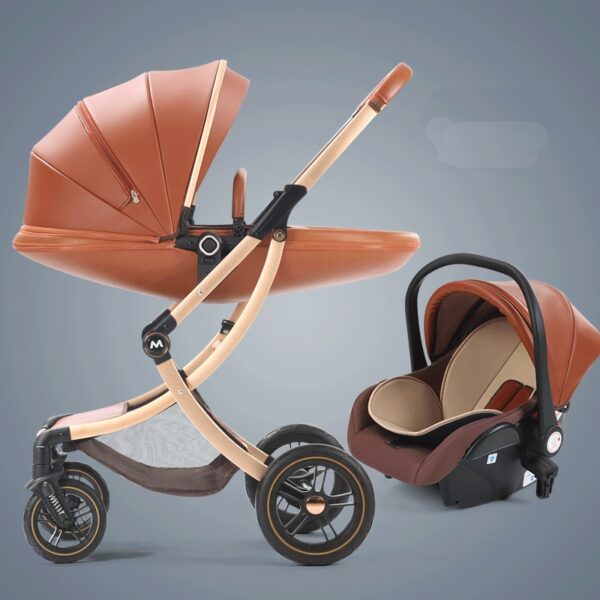 New Luxury Baby Stroller Carriage With Car Seat - Image 4