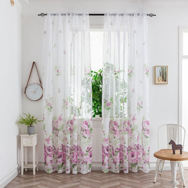 Mesh Curtains Bedroom Light Transmission Decorative Curtain - Image 2