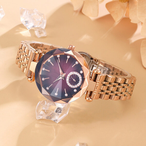 Women's Fashion Simple Cut Quartz Watch Steel Band - Image 2