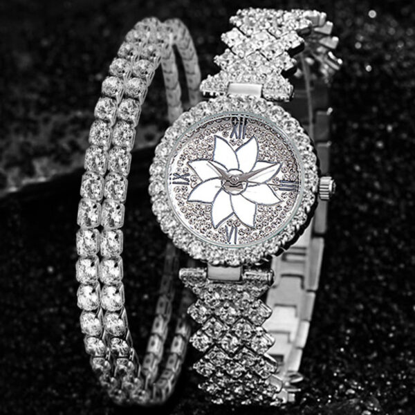 Fashion Temperament Diamond Starry Bracelet Watch Lady Creative Gift Set - Image 4