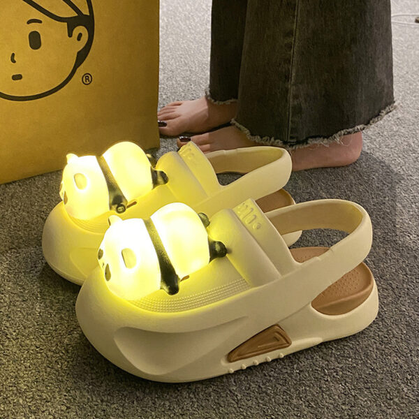 Cute Slipper With Panda Lamp Summer Sandales Femme Light Funny Woman Slippers Shoes Women - Image 8