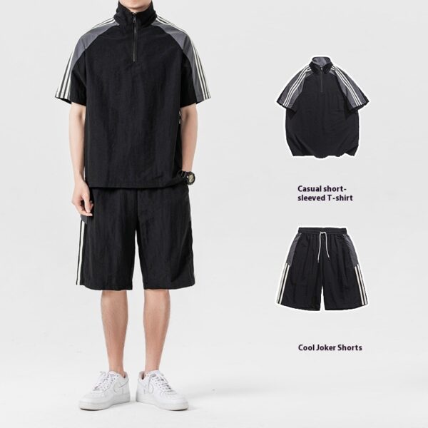 Japanese-style Retro Leisure Suit Shorts Sports - Image 2