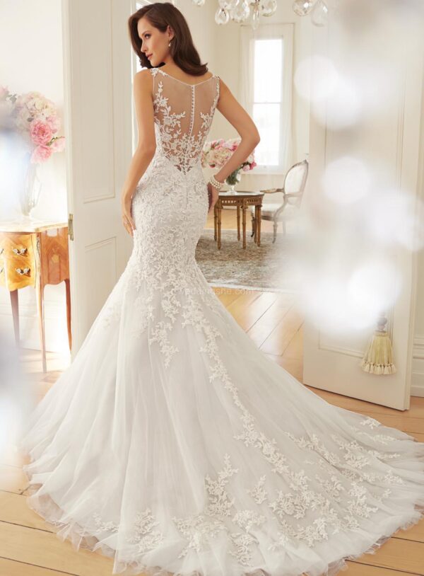 Fishtail Slim Wrapped Sexy Wedding Dress - Image 5