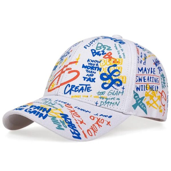 Colorful Graffiti Hip Hop Baseball Cap Casual Sun-proof - Image 5