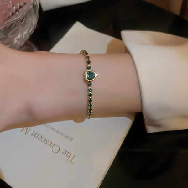 Fashion Jewelry Zircon Geometric Square Bracelet South Korea Fashion Elegant Heart Bracelet Internet Celebrity Light Luxury - Image 10