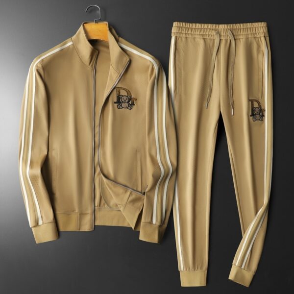 Embroidered Bear Men's Leisure Sports Suit