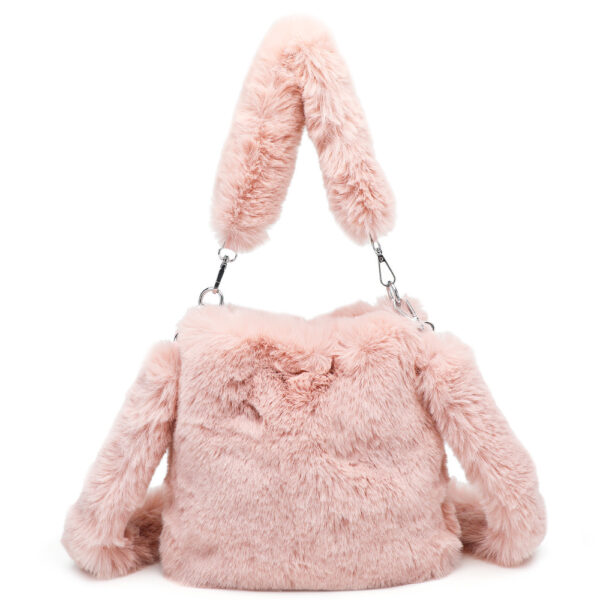 Women Fluffy Shoulder Bag Top-handle Bag Female Autumn Winter Handbag Plush Tote Girls Fashion Shopping Bags Handbags For Women - Image 6