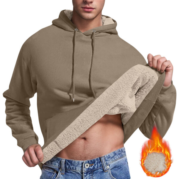 Cold Protection Cashmere Hoodie Cardigan Hooded Casual - Image 6