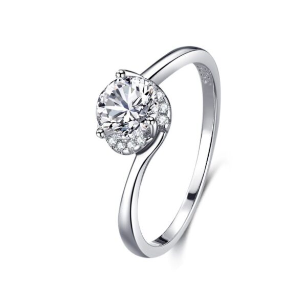 S925 Silver Classic Micro-inlaid Diamond Ring - Image 5