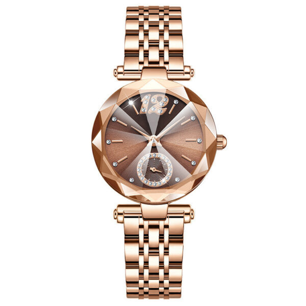 Women's Fashionable Multi-pronged Gradient Glass With Diamond Face Watch - Image 6