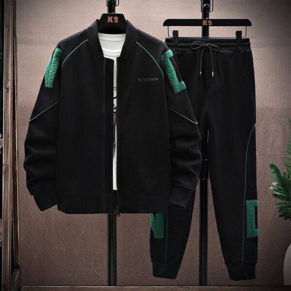 Spring And Autumn Embroidered Baseball Uniform, Guard Pants, Casual Sports Set - Image 4