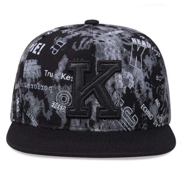 K Letter Baseball Cap Hip Hop Hat Size Adjustable - Image 4