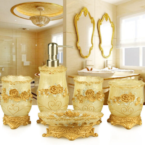 European Style Bathroom 6-piece Set Bathroom Suit - Image 10