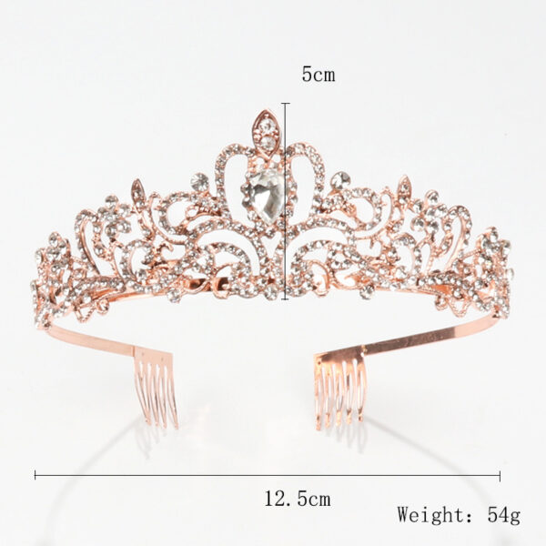 Bridal Alloy Diamond Belt Comb Crown Princess Birthday Party - Image 2