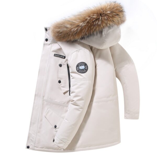 Down Jacket Mid-length Fur Collar Winter Men's Hooded Winter Clothing - Image 5