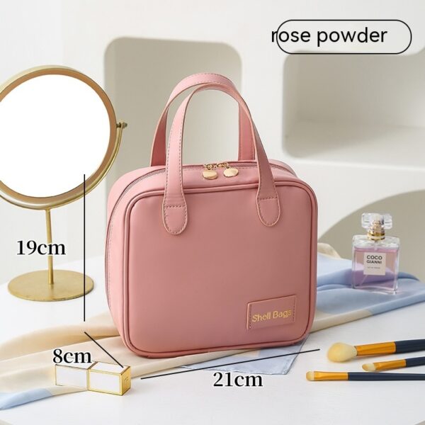 PU Large Capacity Travel Make Up Storage Organizer Makeup Pouch Cosmetic Bag Shell Bags - Image 8