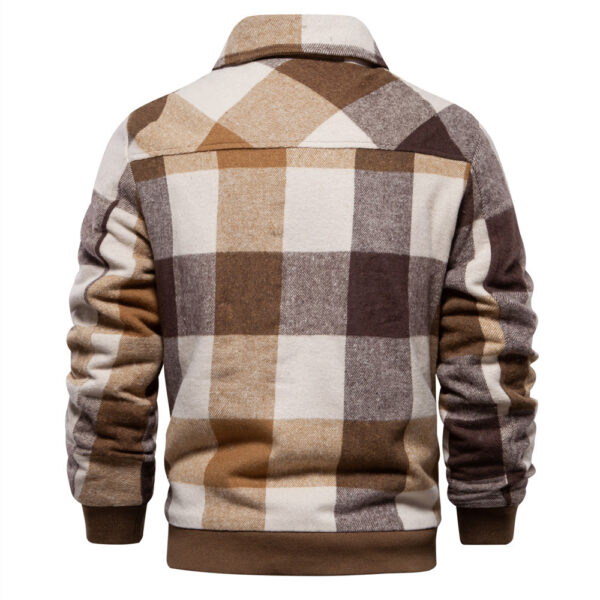 New Autumn And Winter Men's Jacket Casual Plaid Coat - Image 4