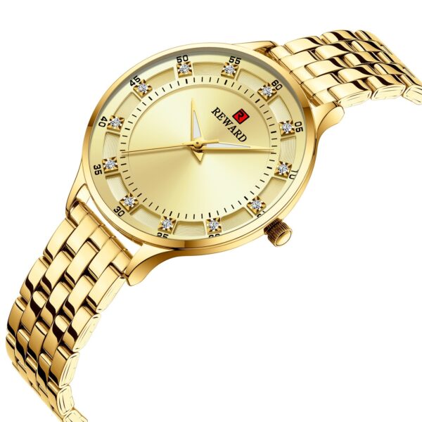 Fashion Steel Belt Quartz Diamond Women's Watch Waterproof - Image 2