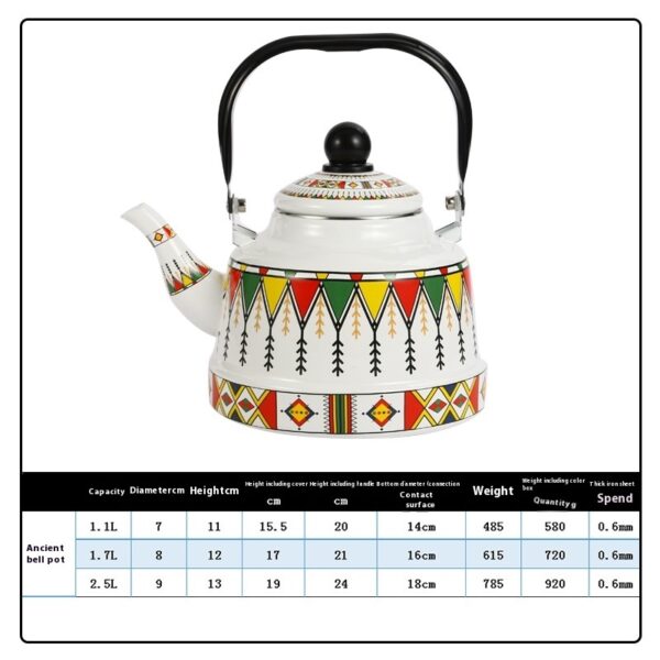 Enamel 5L Teapot Enamel Pot Enamel Pot Kettle For Induction Cooker - Image 7