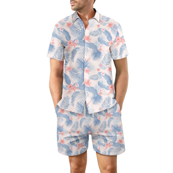 2Pcs Printed Beach Shirt Summer Suit Loose Lapel Button Top And Drawstring Pockets Shorts Casual Short Sleeve Suits For Men Clothing - Image 7