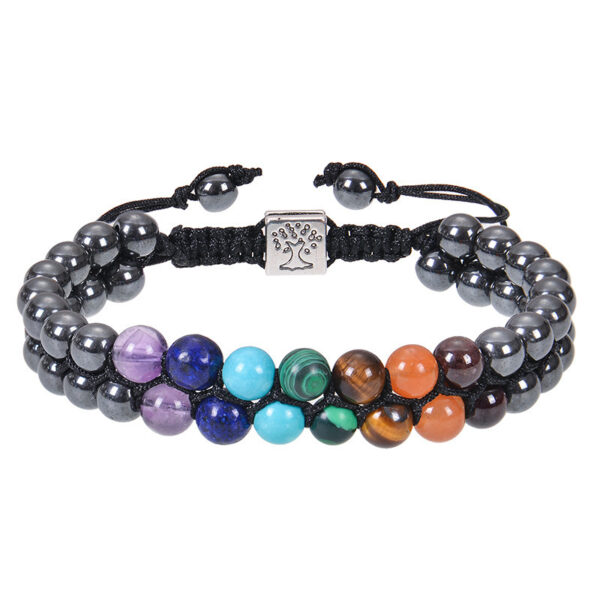 Fashion Jewelry 6mm 7 Chakra Stone Bead Yoga Meditation Bracelet Healing Crystal Double Layer Natural Gemstone Beaded Anxiety Bracelets For Women - Image 10