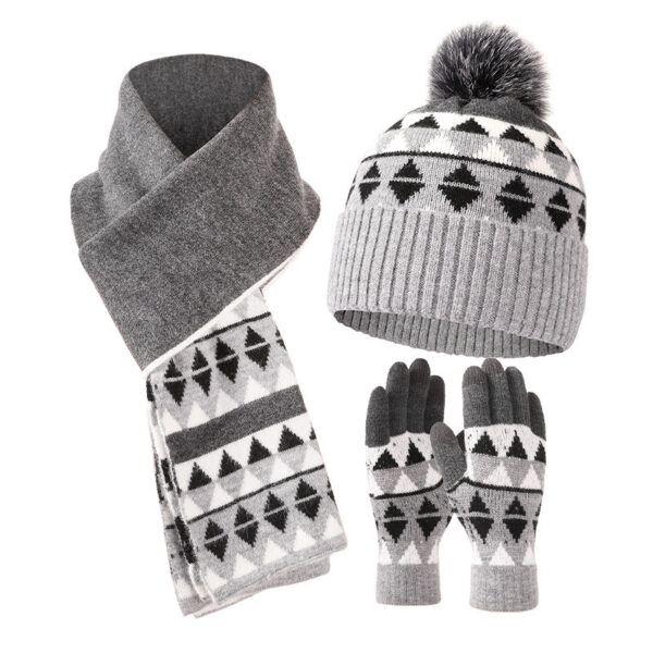 Blended Wool Hat Scarf Gloves - Image 5