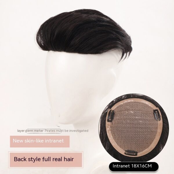 Men's Wig Big Back Head Aircraft Head Invisible Hair Supplementing Piece - Image 6