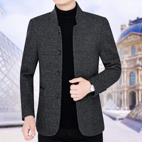 Fall And Winter Lapels Casual Jacket Business Top Fleece Padded Coat