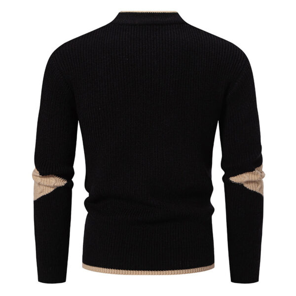 Men's Fashion Trend Multicolor Woven Cotton Velvet Sweater - Image 3