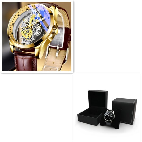 Men Watch Skeleton Automatic Quartz Watch Gold Skeleton Vintage Man Watch Mens Watches Top Brand Luxury - Image 8