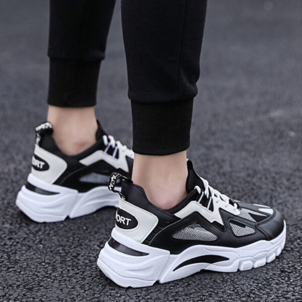 White Sneakers Men Non Slip Walking Running Shoes Sports - Image 9