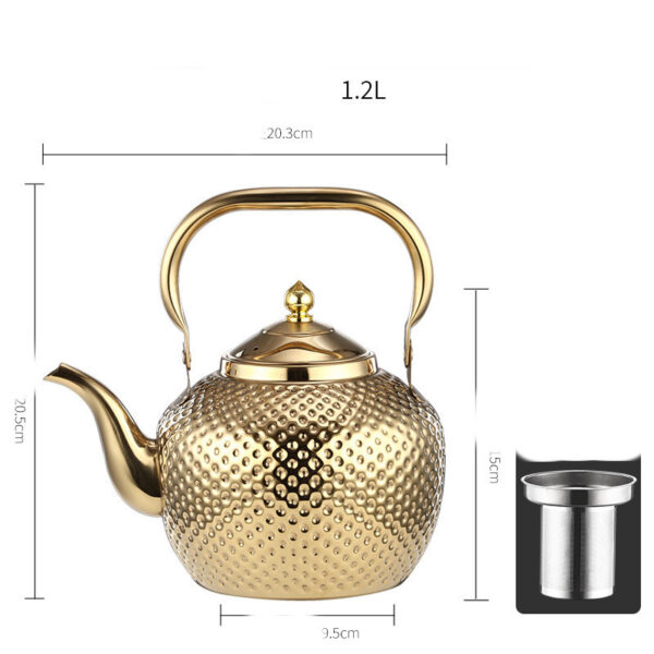 Spherical Handle Stainless Steel With Strainer Household Tea Table Kettle - Image 8