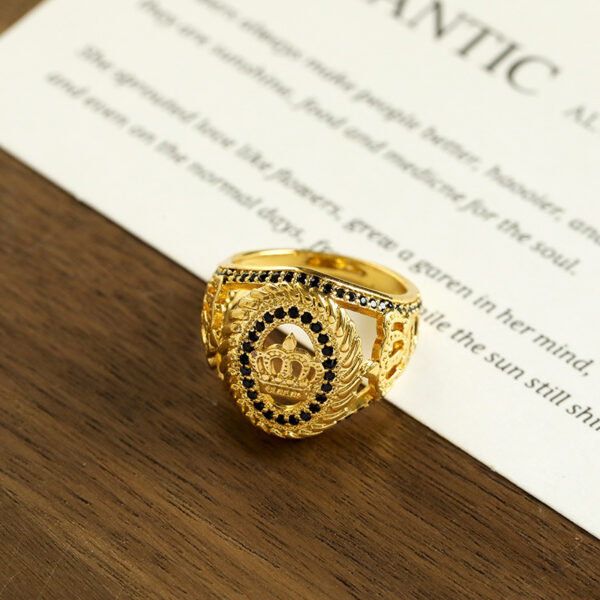 Exquisite Crown Virgin Mary Hollowed Fashion Simple Ring - Image 6