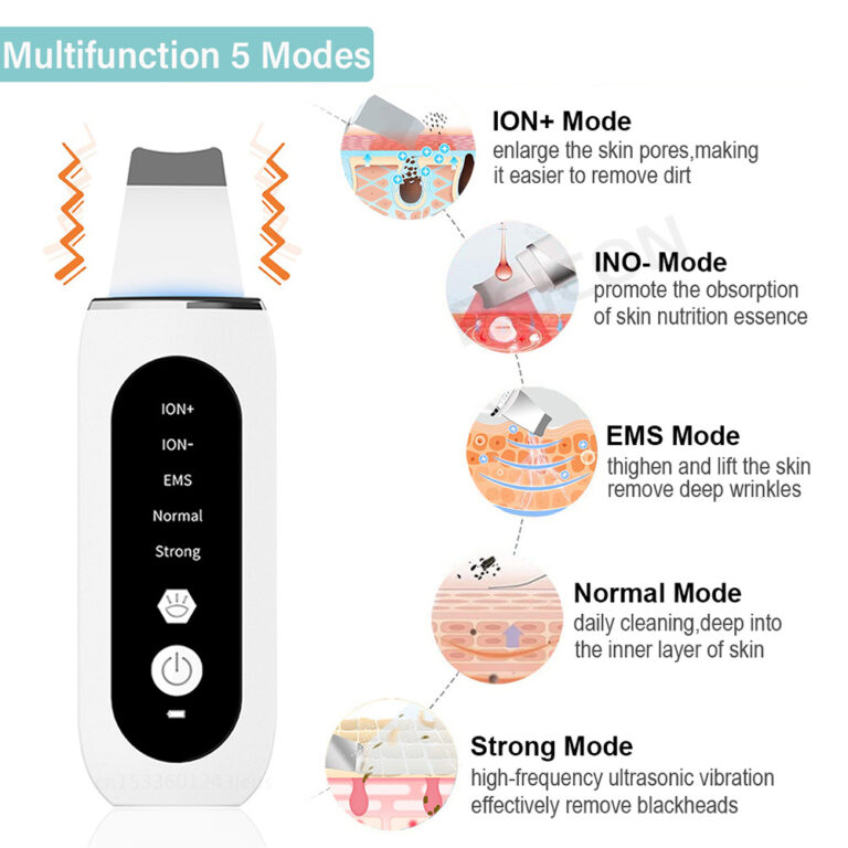 Shovel Skin Blackhead Ultrasonic Beauty Microcurrent Color Light - Image 4