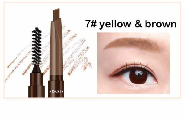 Double Head Automatic Rotating Eyebrow Pencil Waterproof With Brush - Image 8