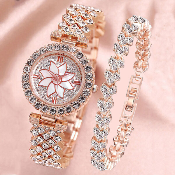 Fashion Temperament Diamond Starry Bracelet Watch Lady Creative Gift Set - Image 5