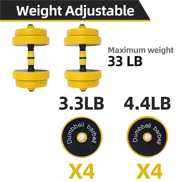 Adjustable Dumbbell Barbell Weight Pair, Free Weight, Multifunction, Home - Image 5