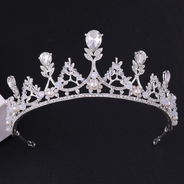 Korean Style Bridal Crown Earring Set - Image 5