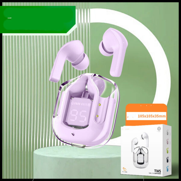 New Mini Transparent Wireless Bluetooth Headset Digital Display ENC Noise Reduction True Wireless Sports Music - Image 3