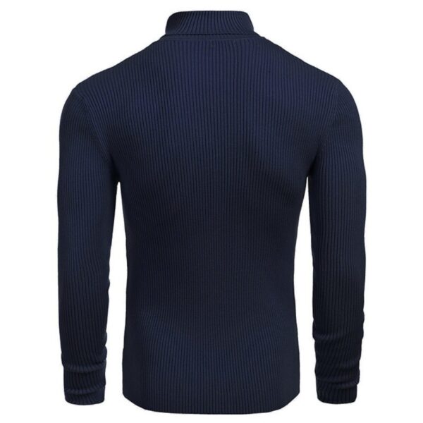 Men's Slim-fit Turtleneck Long-sleeved Sweater - Image 8