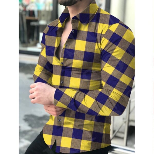 European And American Men's Long-sleeved Shirt Printing - Image 9